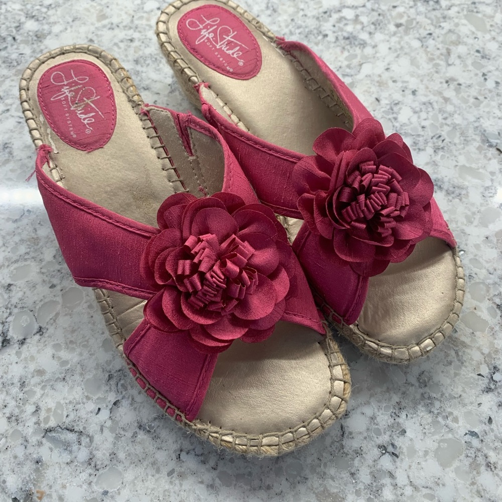 LifeStride fabric Wedge-Pink